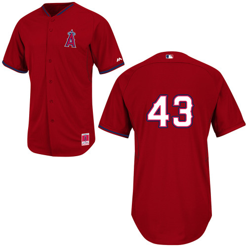 Garrett Richards #43 MLB Jersey-Los Angeles Angels of Anaheim Men's Authentic 2014 Cool Base BP Red Baseball Jersey